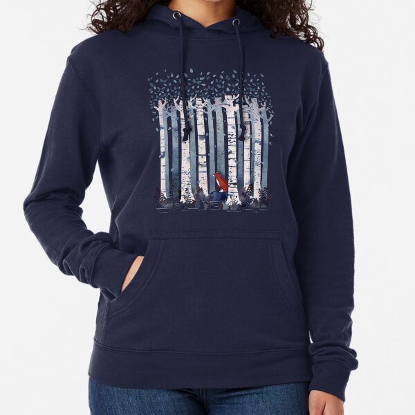 Die Birken (in Blau) Leichter Hoodie