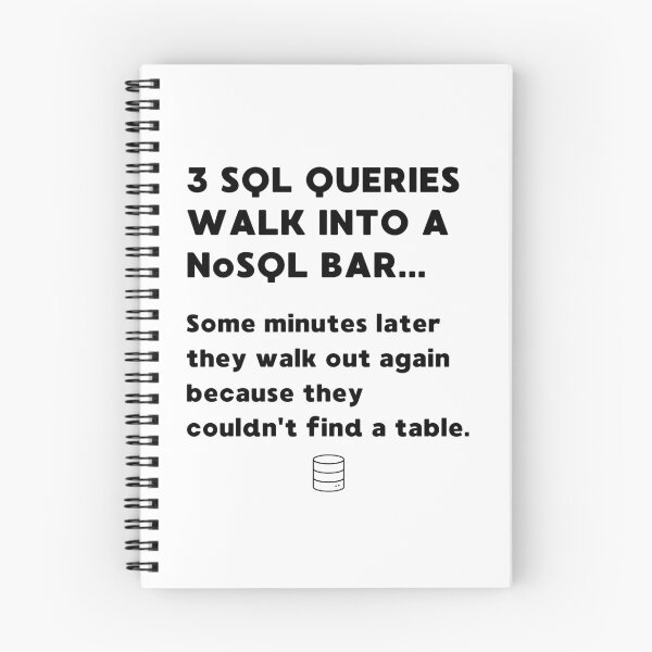 Item preview, FUNNY SQL DATABASE QUERIES WALK INTO A BAR PROGRAMMER JOKE designed and sold by appareltolove.