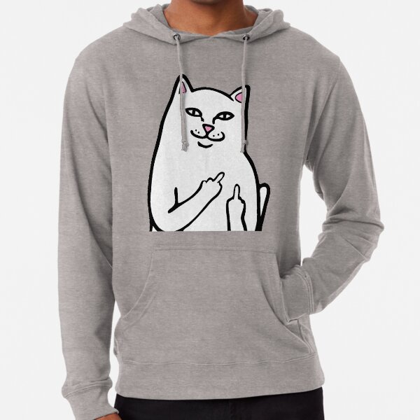 Cat middle finger hoodie outlet