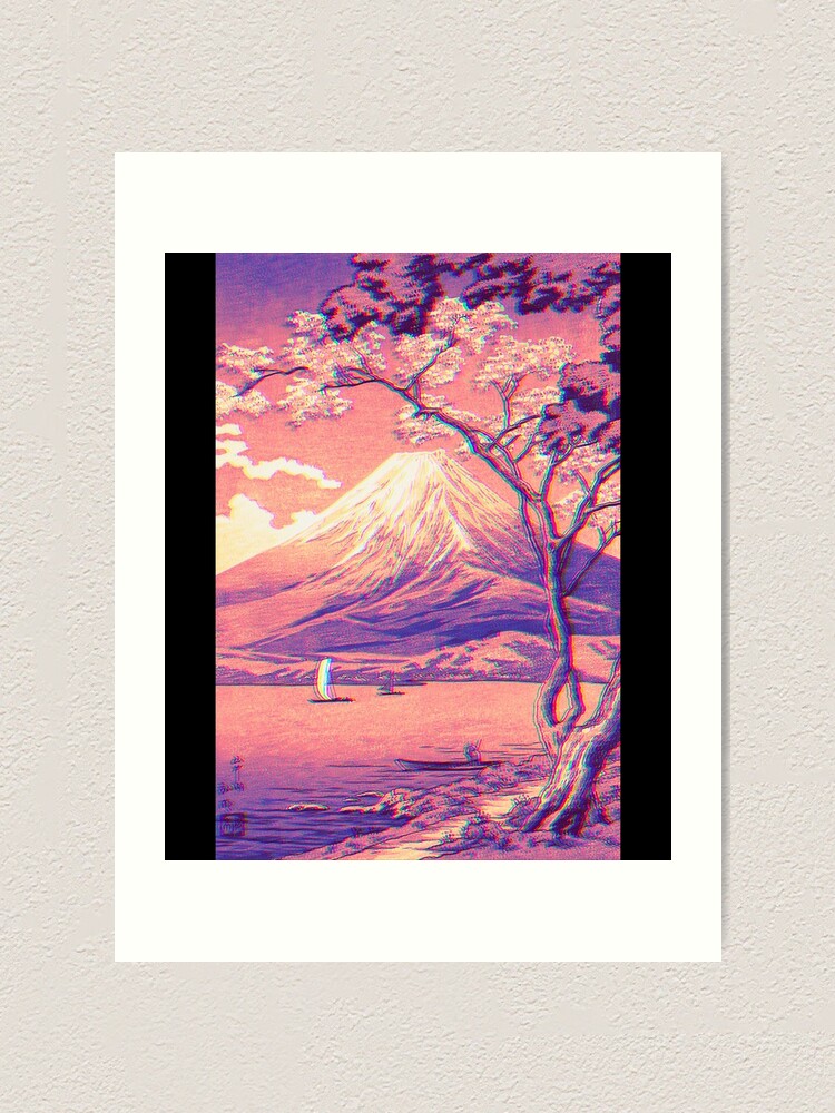 "Glitch mount fuji cool japanese" Art Print for Sale by shodark Redbubble