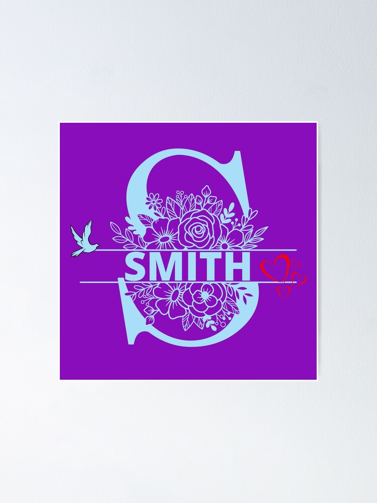 "Smith Family Monogram Sign Tshirt displays proud family