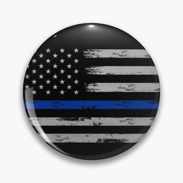 Item preview, American police flag, blue line flag, American flag, American police flag, blue line flag with distressed effect designed and sold by OutLoudDesigns.