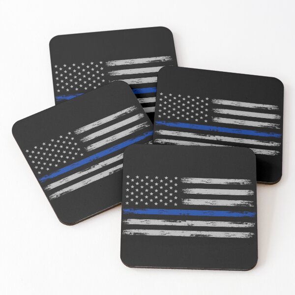 Item preview, American police flag, blue line flag, American flag, American police flag, blue line flag with distressed effect designed and sold by OutLoudDesigns.