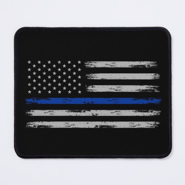 Item preview, American police flag, blue line flag, American flag, American police flag, blue line flag with distressed effect designed and sold by OutLoudDesigns.