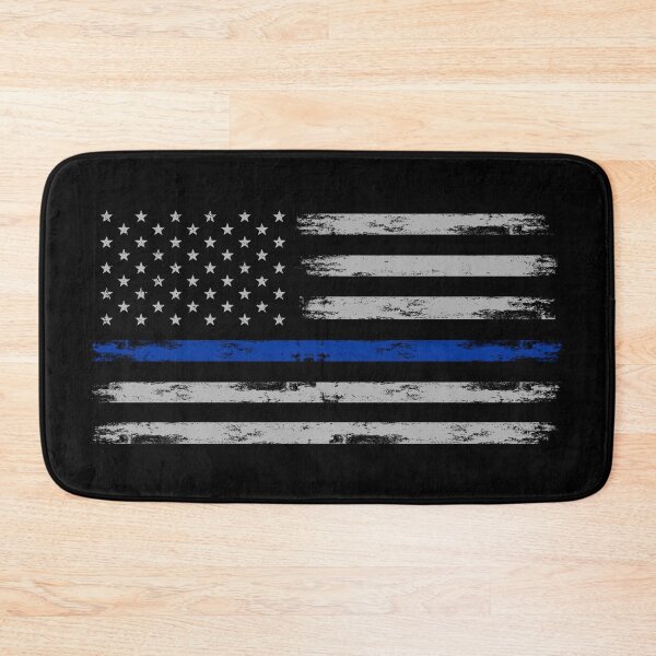 Item preview, American police flag, blue line flag, American flag, American police flag, blue line flag with distressed effect designed and sold by OutLoudDesigns.