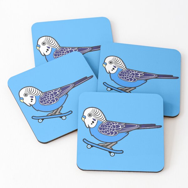 Item preview, Skateboarding Blue Budgie  designed and sold by pheoniic.