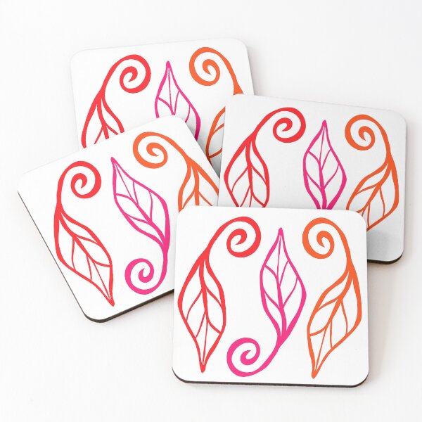 Item preview, Surtido de hojas rosas y naranjas designed and sold by lezell.