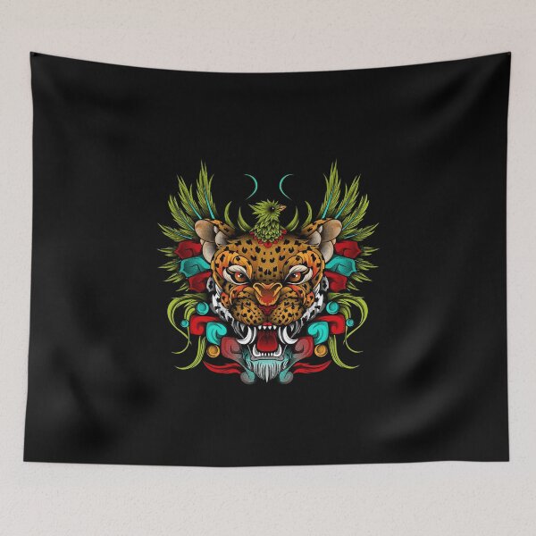 Item preview, jaguar quetzal aztec designed and sold by cat poe.