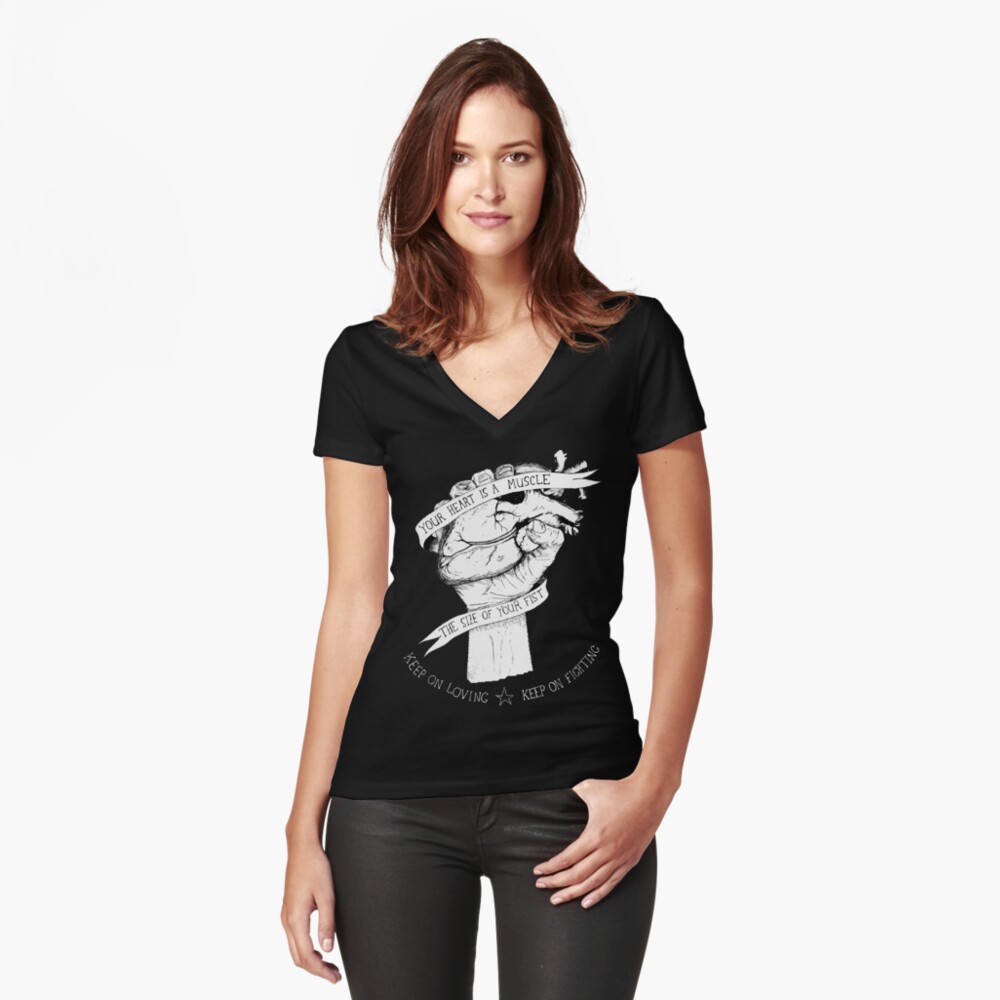 Item preview, Fitted V-Neck T-Shirt designed and sold by sneddy.