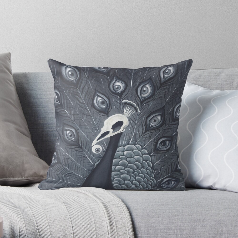 Pavo Cristatus Throw Pillow