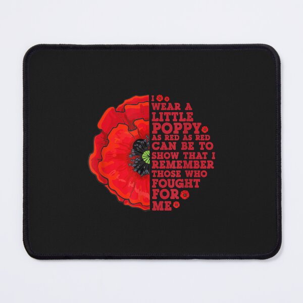 Item preview, I Wear A Little Poppy Flower Memorial Day Veteran Military designed and sold by luciaaljudith.