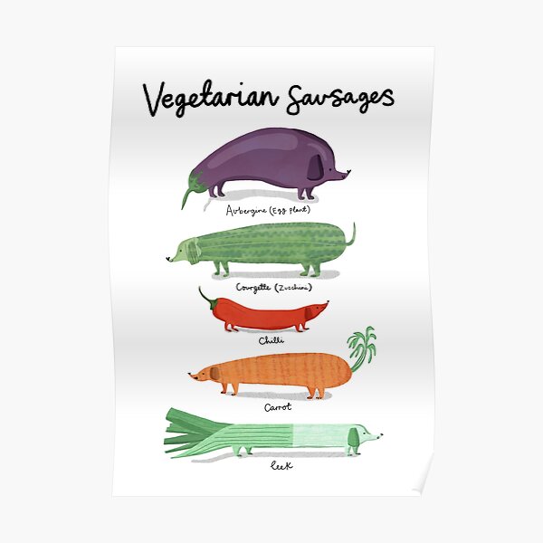 Vegetarian Sausages Poster