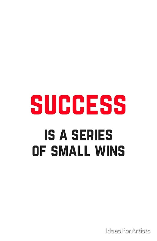 success-is-a-series-of-small-wins-framed-prints-by-ideasforartists