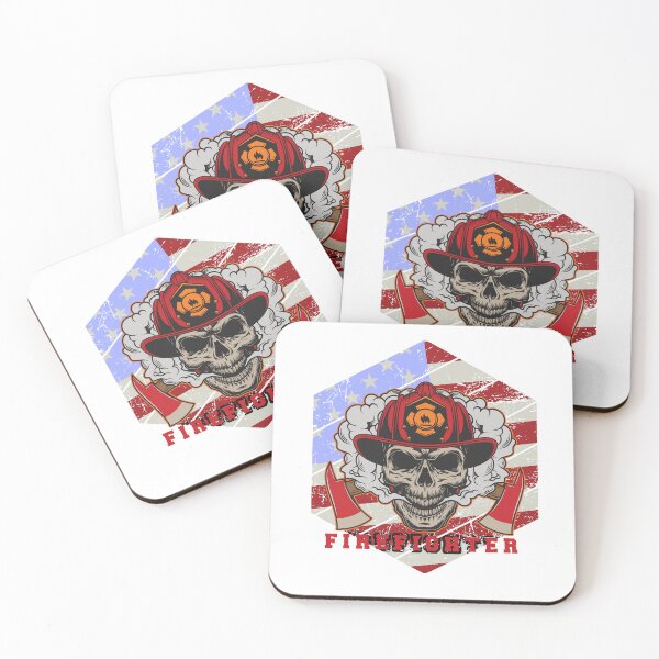 Item preview, Firefighter | Skull | American Flag | Patriotic | Fireman designed and sold by Ravenvine.
