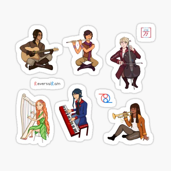 ReversalRain Extrinsics Stickersheet (Melody, Lukkas, Renaye, Clarus, Expexes, Jevon) Sticker