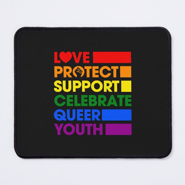 Item preview, Love Protect Support Celebrate Queer Youth LGBTQ Gay Ally Pullover Hoodie designed and sold by luciaaljudith.