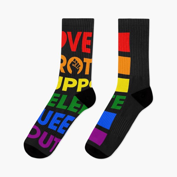 Item preview, Love Protect Support Celebrate Queer Youth LGBTQ Gay Ally Pullover Hoodie designed and sold by luciaaljudith.