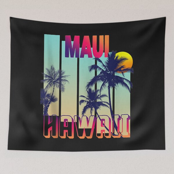 Item preview, Maui Hawaii Retro Vintage Style Palm Tree Tank Top designed and sold by luciaaljudith.