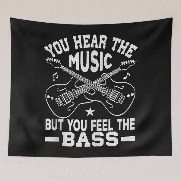 Item preview, You Hear the Music But You Feel the Bass Guitar Funny designed and sold by Lucius41244.