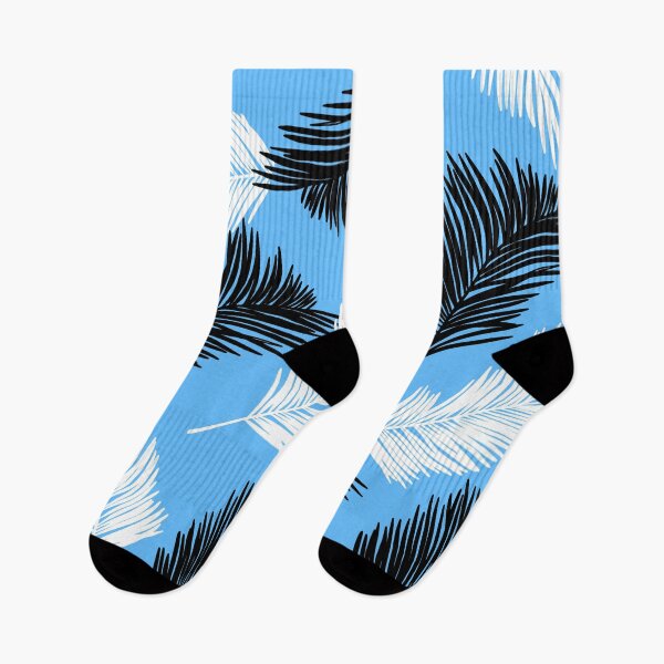 Item preview, Tropical wild leaves pattern palm on Blue designed and sold by GraphicsClub.