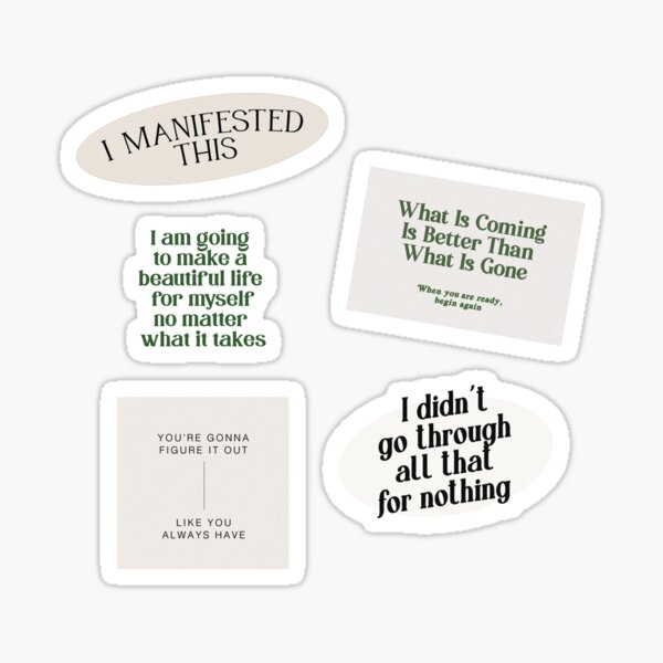 Aesthetic Pastel Stamp Sticker Pack Green Sticker For Sale By