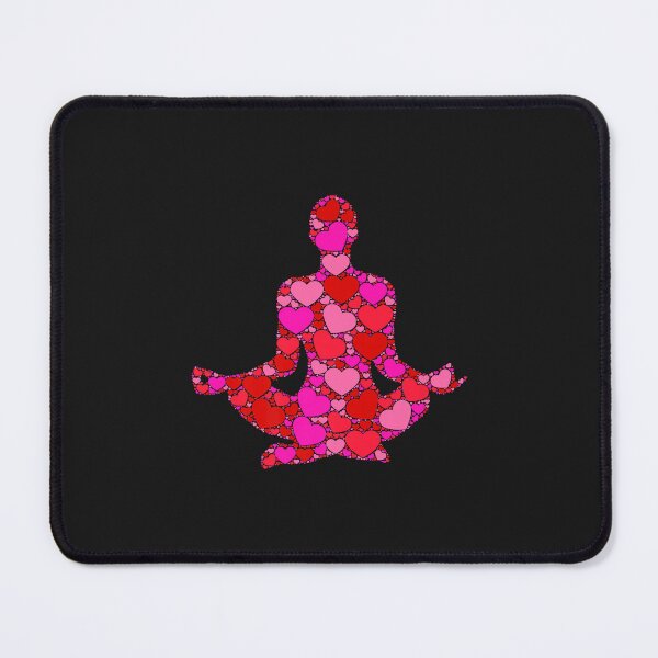 Item preview, Pink Red Heart Valentines Day Gift Meditation Pose Yoga Premium designed and sold by luciaaljudith.