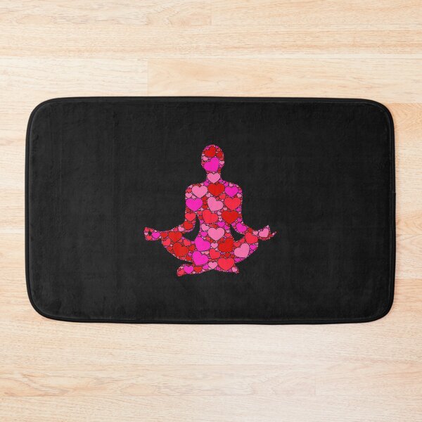 Item preview, Pink Red Heart Valentines Day Gift Meditation Pose Yoga Premium designed and sold by luciaaljudith.