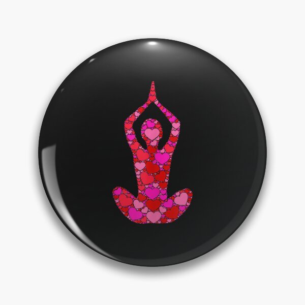 Item preview, Pink Red Heart Valentines Day Gift Zen Meditation Pose Yoga Tank Top designed and sold by luciaaljudith.