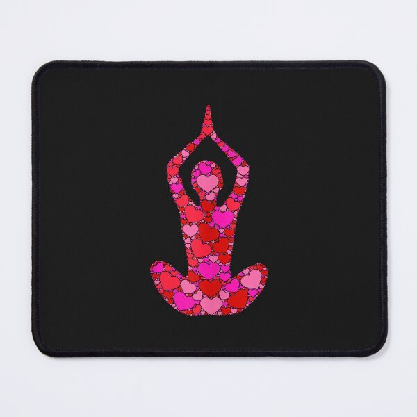 Item preview, Pink Red Heart Valentines Day Gift Zen Meditation Pose Yoga Tank Top designed and sold by luciaaljudith.