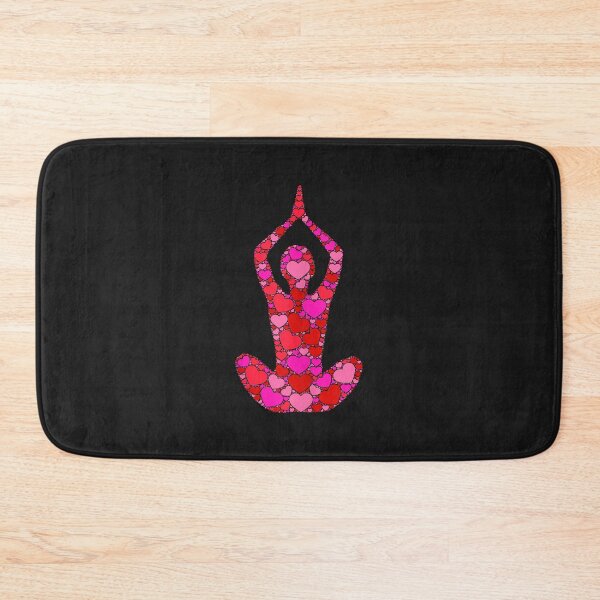 Item preview, Pink Red Heart Valentines Day Gift Zen Meditation Pose Yoga Tank Top designed and sold by luciaaljudith.