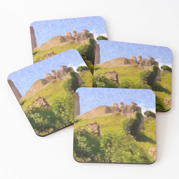 Item preview, Corfe Castle, Dorset, ancient English hilltop fortifications designed and sold by JonDelorme.