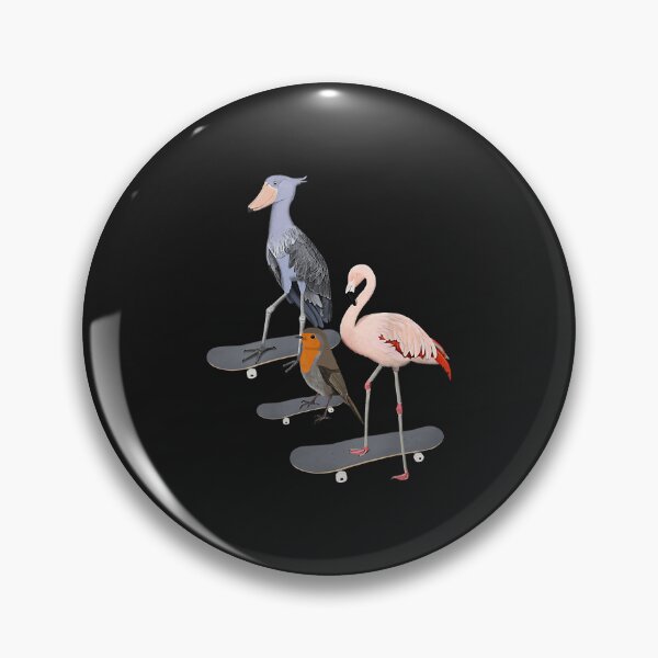 Item preview, Robin Shoebill Flamingo Bird Skateboard Birdwatcher Animal designed and sold by luciaaljudith.