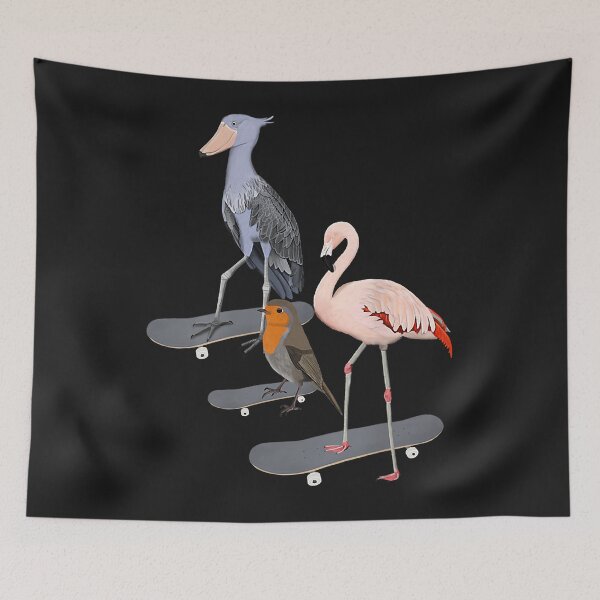 Item preview, Robin Shoebill Flamingo Bird Skateboard Birdwatcher Animal designed and sold by luciaaljudith.