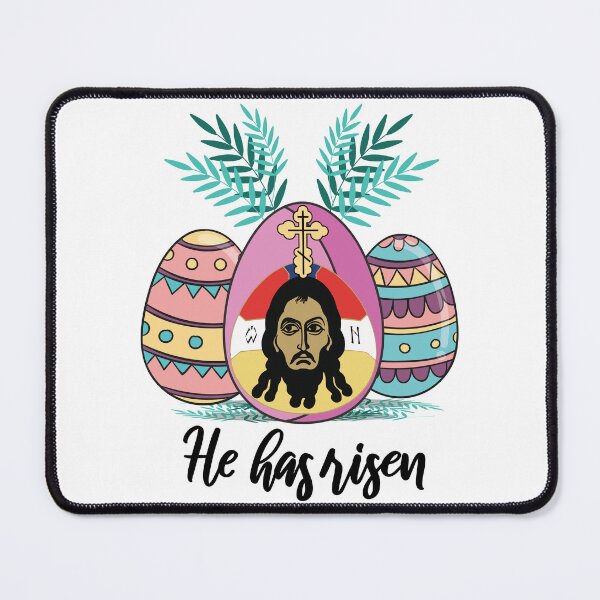 Item preview, Orthodox Easter Egg Cross Greek Lent Scripture designed and sold by alltheprints.