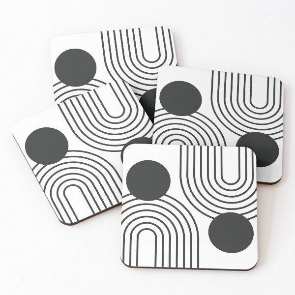 Item preview, Mid Century Modern Geometric 192 in White and Black designed and sold by nineFlorals.