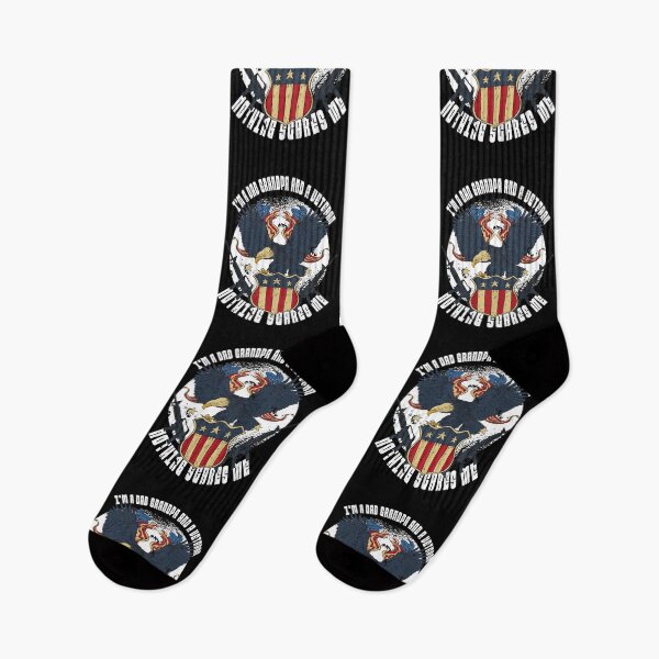 Item preview, I am a Dad Grandpa and a Veteran Nothing Scares Me design designed and sold by Merchking1.
