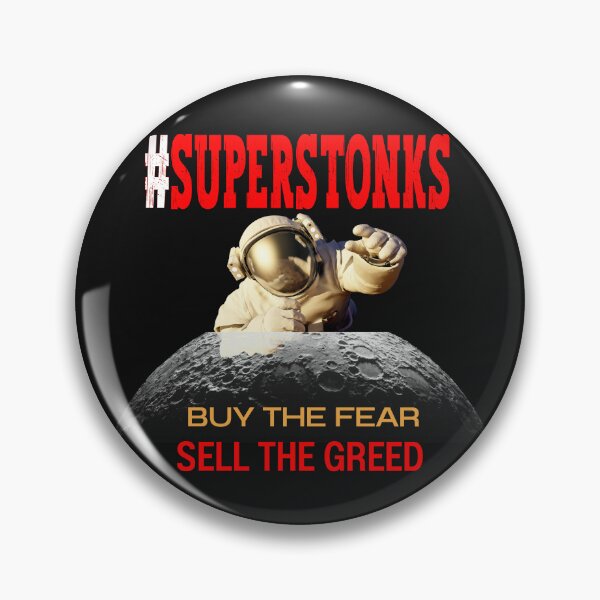 Item preview, Superstonks - Golden Astronaut on the moon  designed and sold by BearMrktGenius.