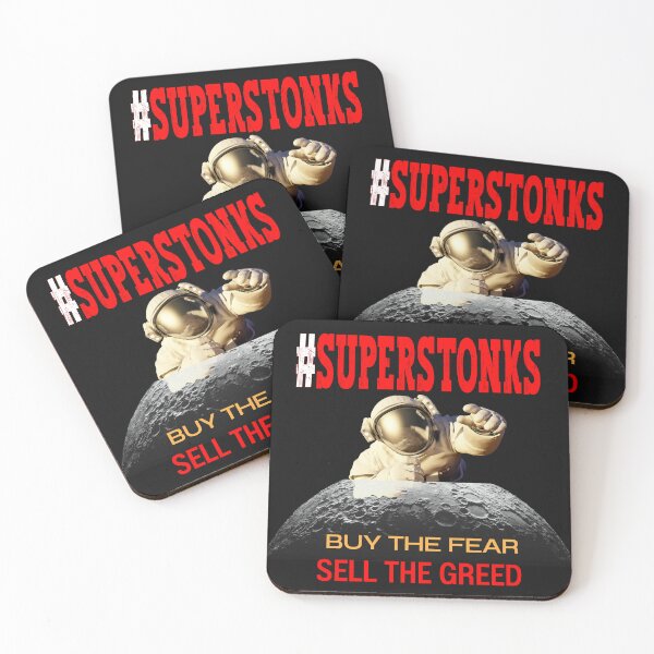Item preview, Superstonks - Golden Astronaut on the moon  designed and sold by BearMrktGenius.