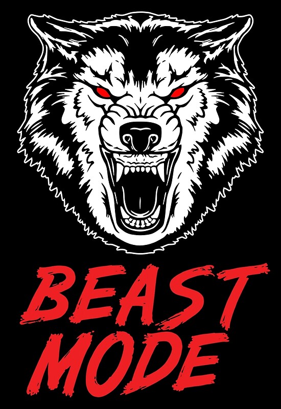  Beast  Mode  Gym Fitness Wolf Posters by maniacfitness 