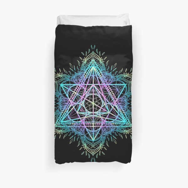 Flower of Life in Mandala Duvet Cover