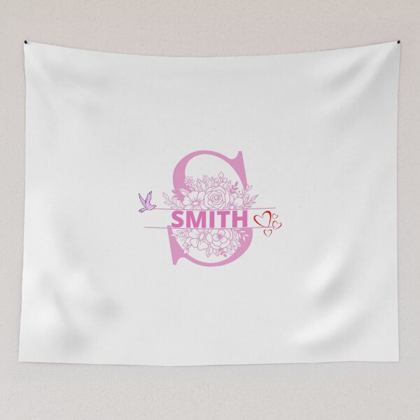 Artikelvorschau, Smith-Familien-Monogramm-Aufkleber-Zeichen-T-Shirt zeigt stolze Familienmerkmale im Rosa an entworfen und verkauft von Faelee.