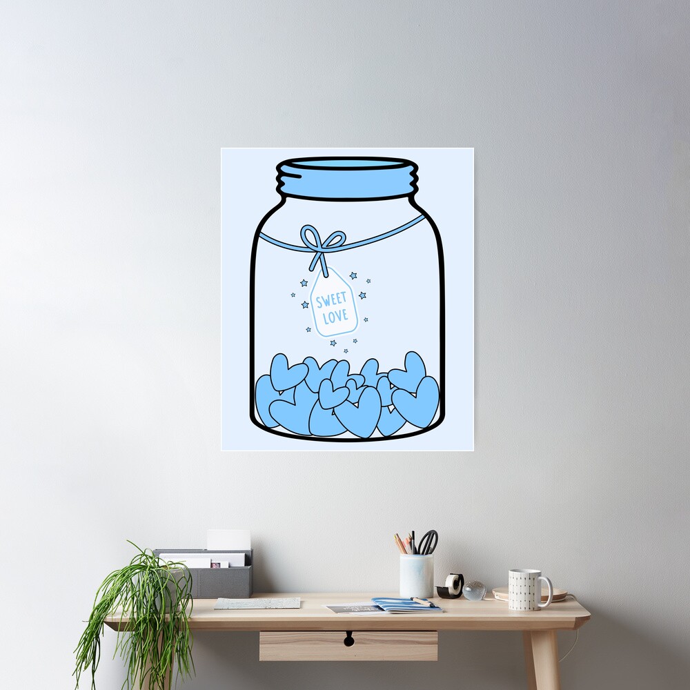 Sweet love mason jar │ Light bulb full of hearts │ Jar of lovely hearts │mason  jar with love hearts │cute mason jar with lovely hearts Sticker for Sale  by Smartmerch99