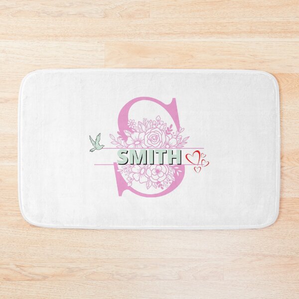 Artikelvorschau, Das Smith-Familien-Monogramm-Zeichen-T-Shirt zeigt stolze Familienmerkmale in Rosa und Grün entworfen und verkauft von Faelee.