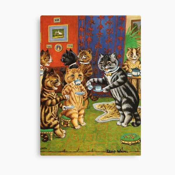 Three Cats Singing By Louis Wain Painter Artwork Artworks Canvas Poster  Room Aesthetic Wall Art Prints Home Modern Decor Gifts Framed-unframed