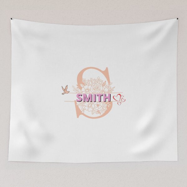 Artikelvorschau, Das Smith Family Monogram Sign T-Shirt zeigt stolze Familienmerkmale in Pink und Hellbraun entworfen und verkauft von Faelee.