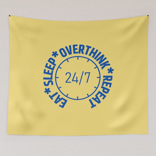 Item preview, Eat Sleep Overthink Repeat designed and sold by RedTomasB.