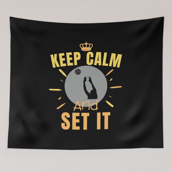 Item preview, funny volleyball man - keep calm and set it designed and sold by RomualdGR.