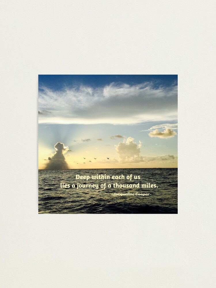 Impression Photo Ocean Sunrise Avec La Citation De Voyage Par Jfortner15 Redbubble