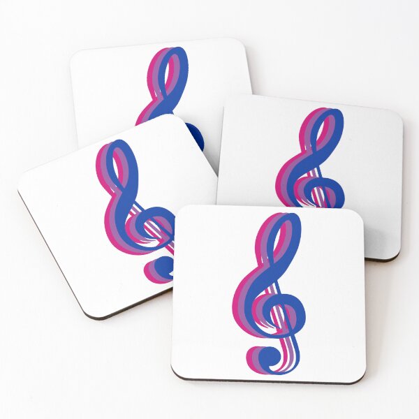 Item preview, Treble Clef Bi Flag Layers designed and sold by Musicianst0re.