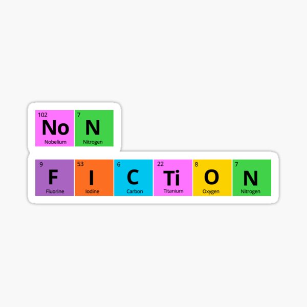 Item preview, Periodic Table For Nonfiction Lovers designed and sold by The Bookworm Store.